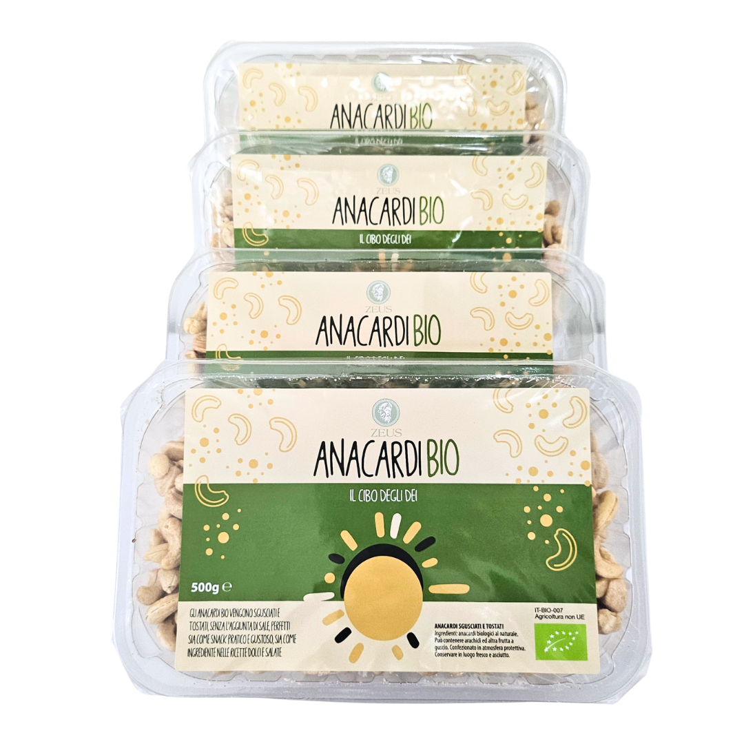Anacardi 500g. La scorta perfetta di gusto autentico e sostenibile per la tua casa (4x500g)