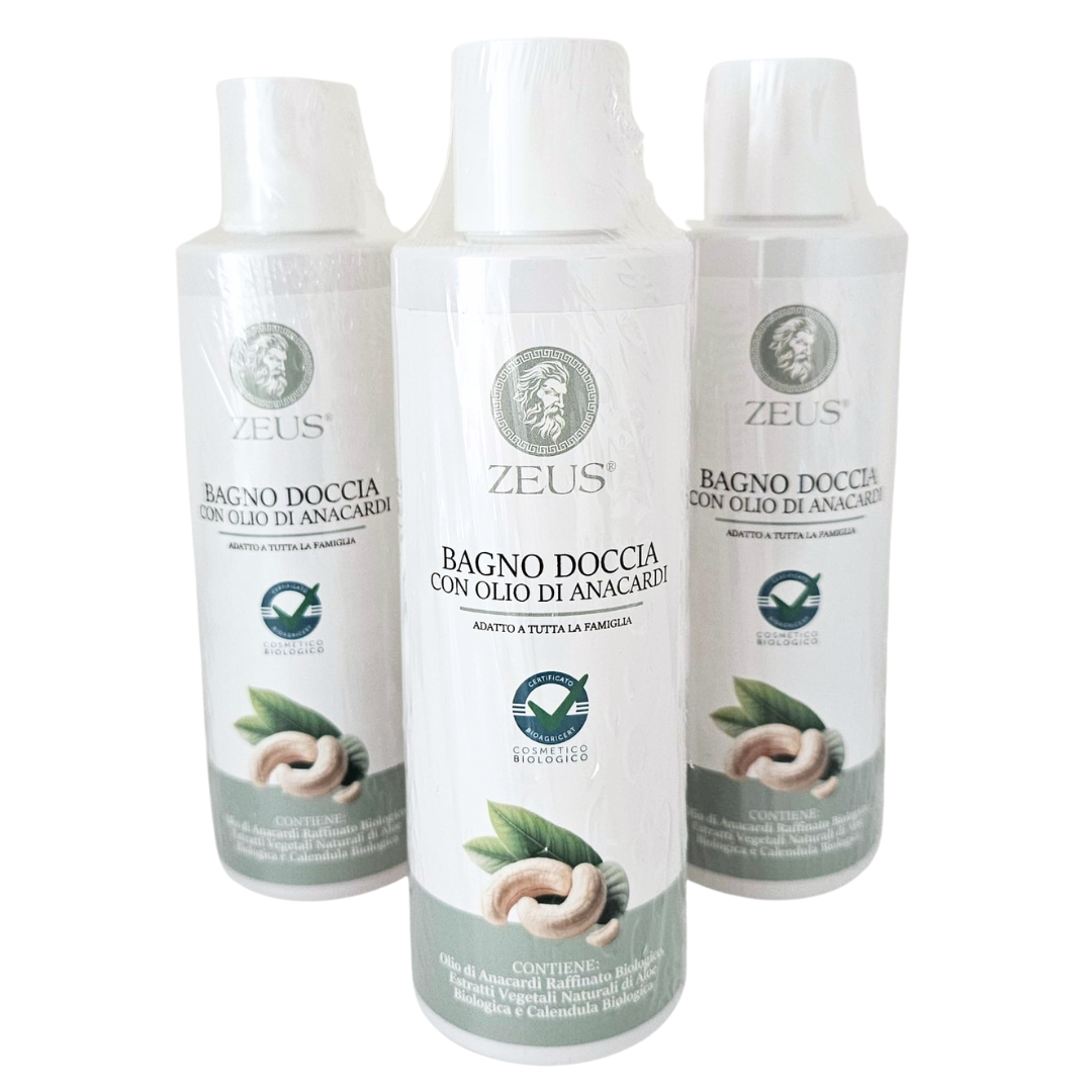 Bagno Doccia 200ml: La Rivoluzione Delicata con Olio di Anacardi Bio (3x200ml)