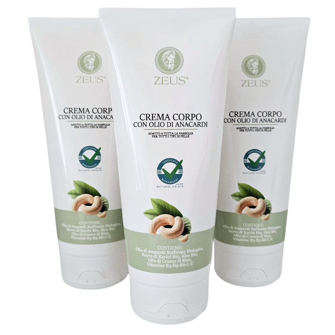 Crema Corpo 200ml: Il Segreto dell'Olio di Anacardi per una Pelle Sensazionale (3x200ml)