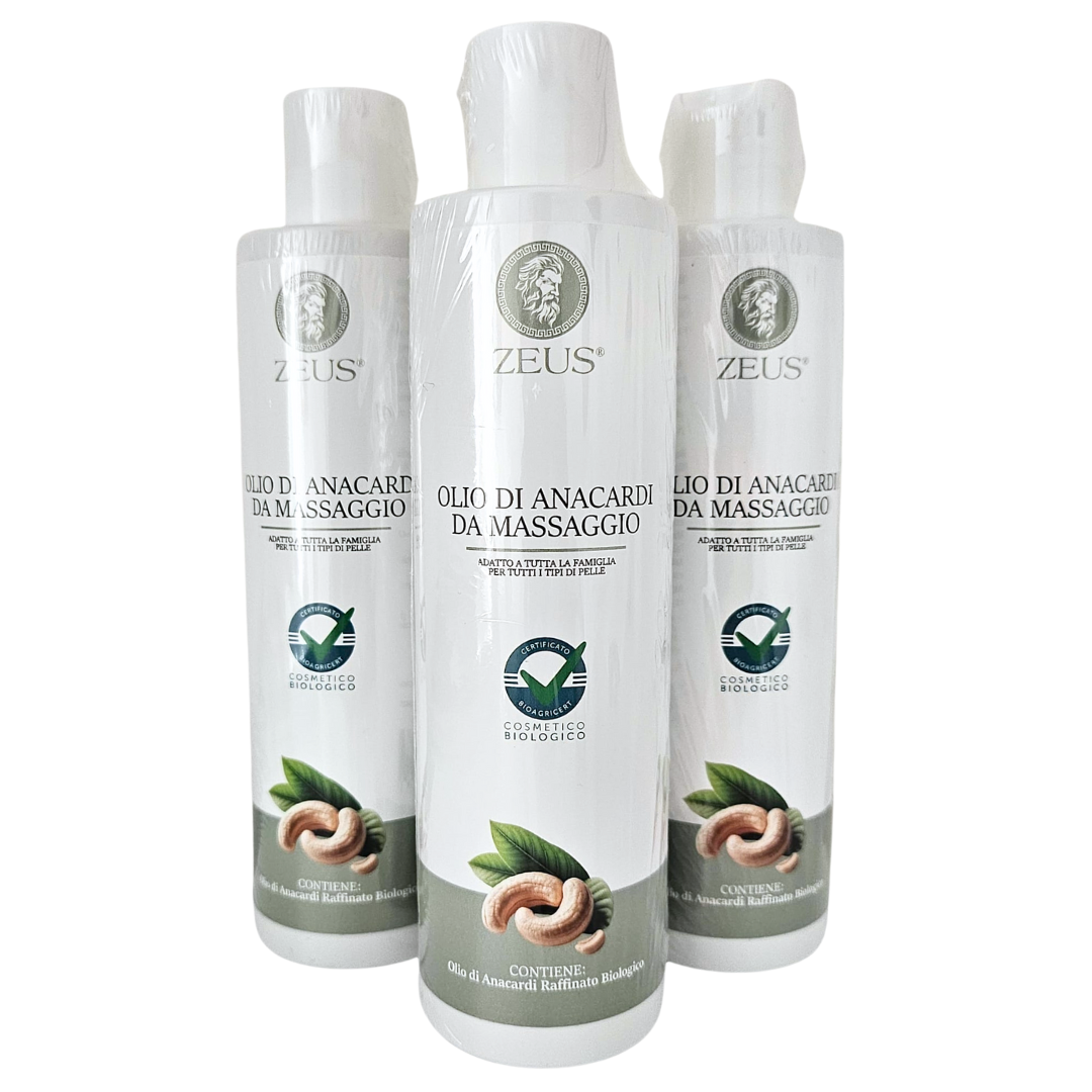 Olio Puro di Anacardi Bio 250ml: l'Essenza del Relax Assoluto (3x250ml)