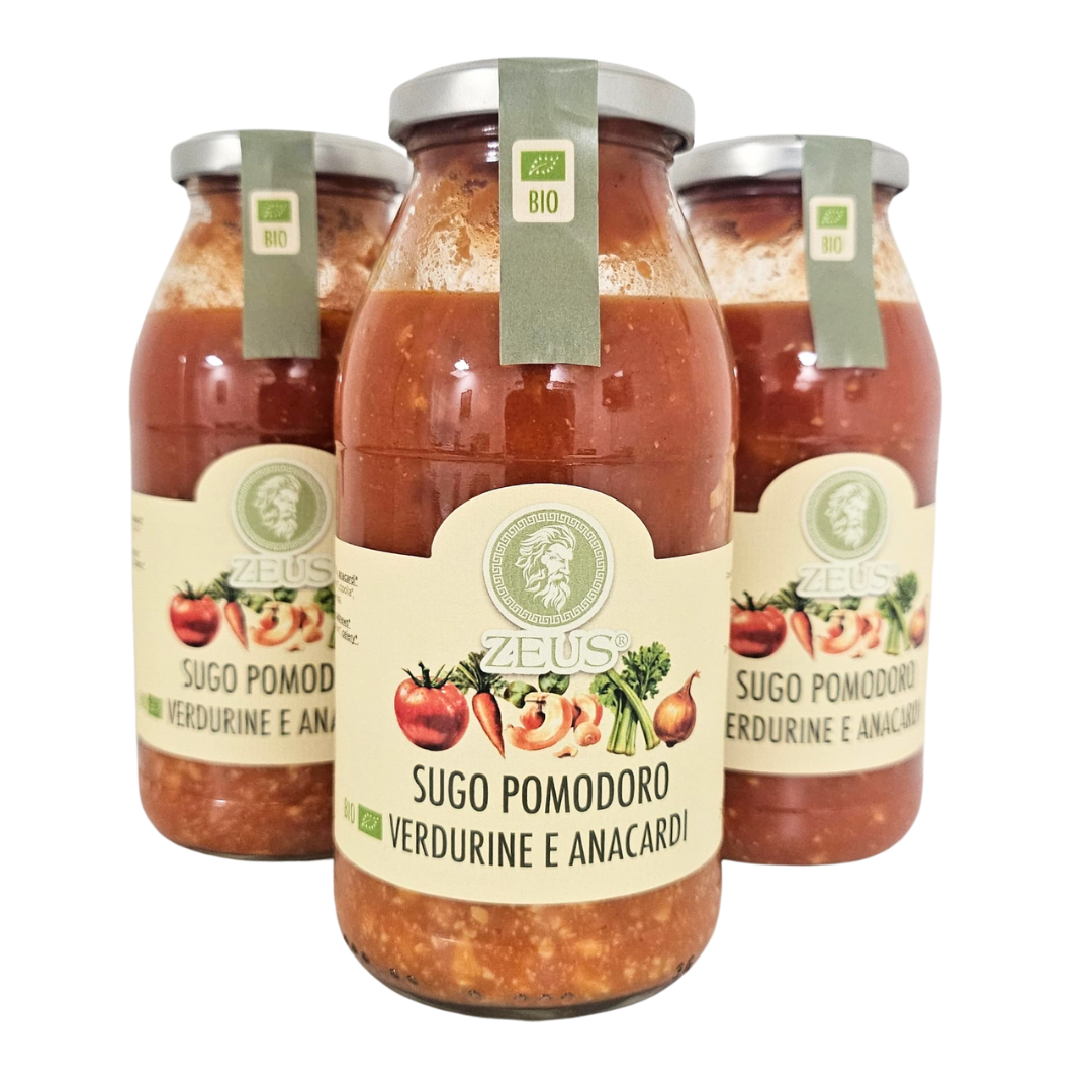 Sugo Gourmet Pomodoro, Verdurine e Anacardi 500ml: La Tradizione che Stupisce (3x500)